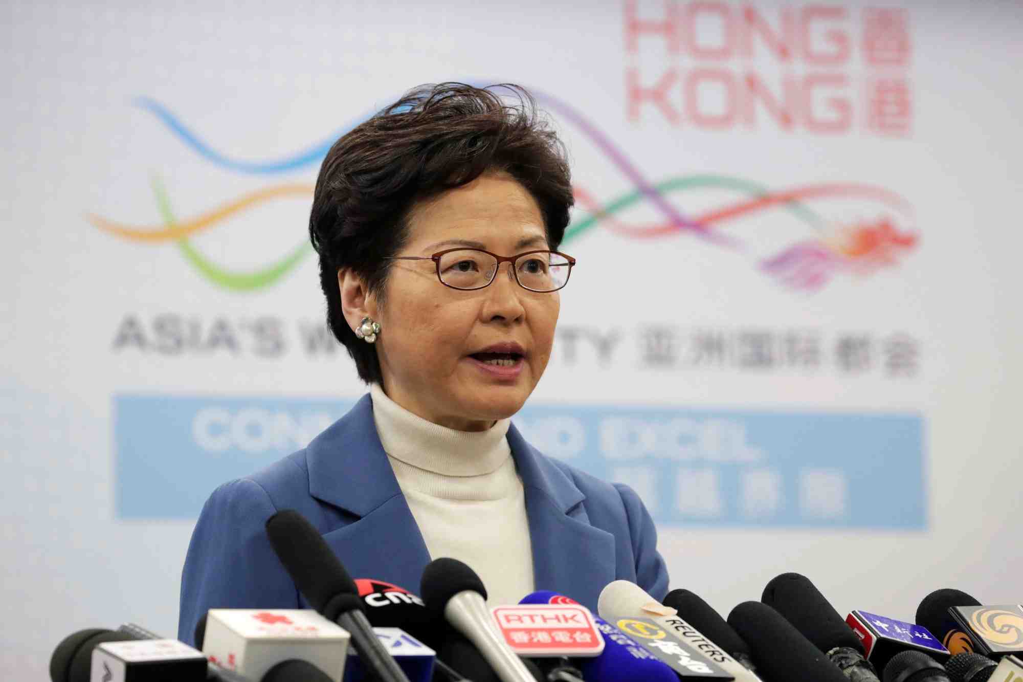 La cheffe de l'exécutif hongkongais Carrie Lam.