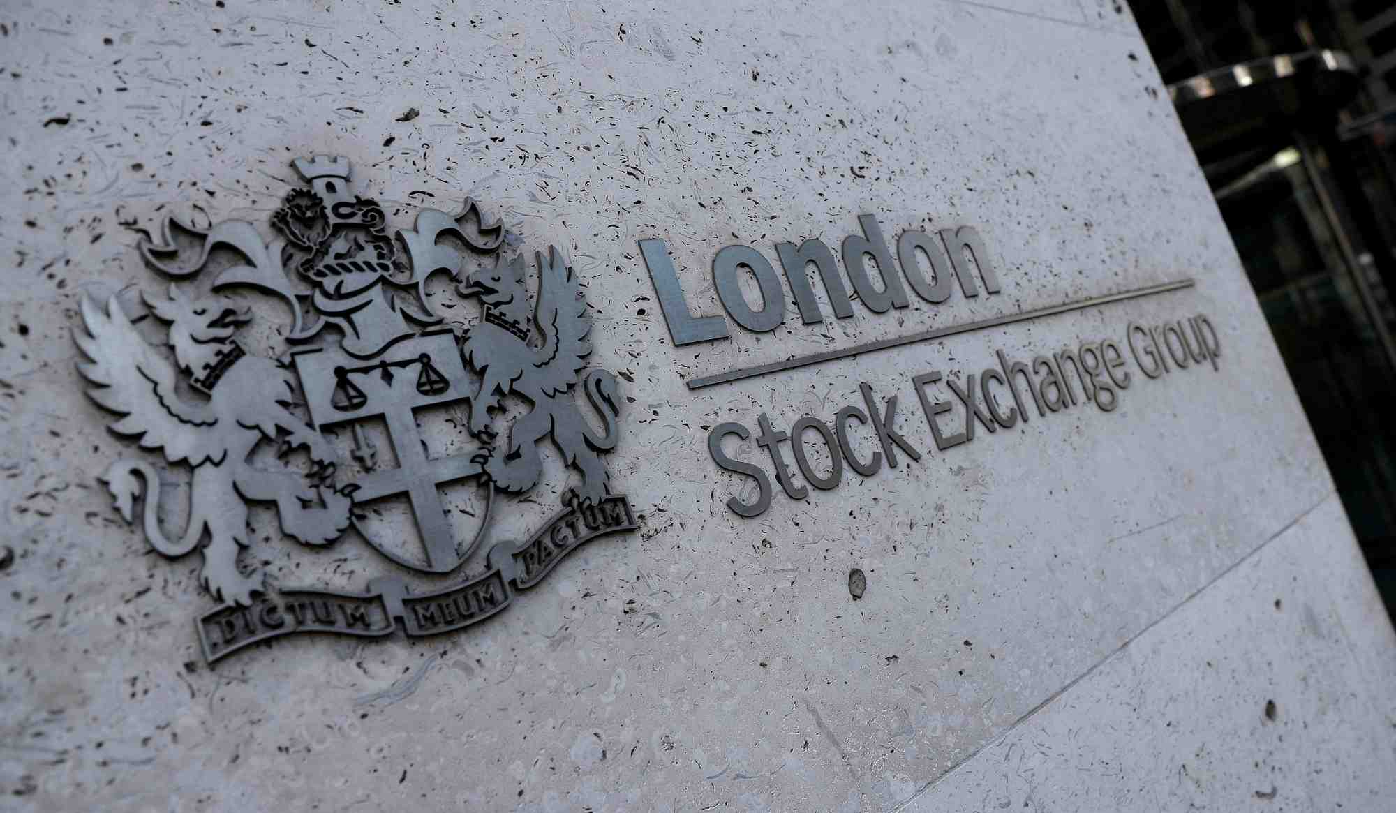 L'entree du london stock exchange, a londres