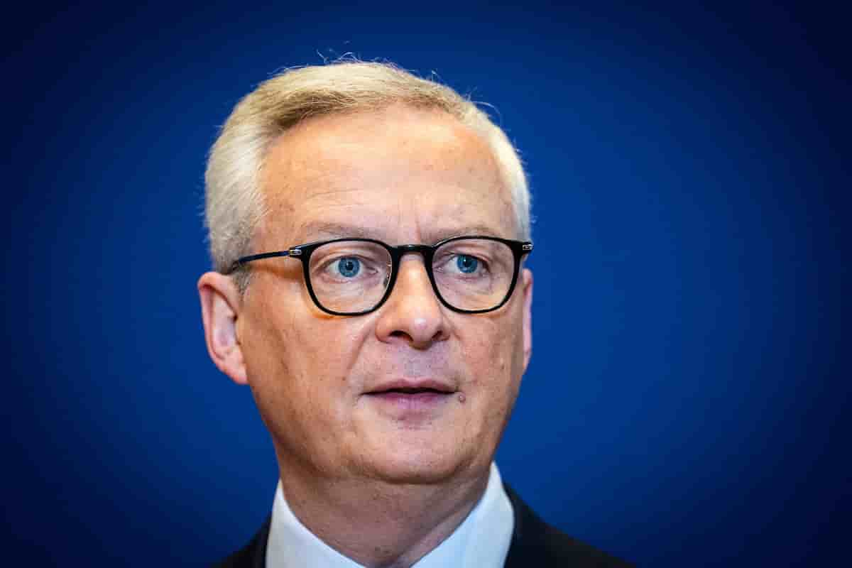 Bruno Le Maire, le ministre de l'Economie et des Finances, lors de la conférence de presse avec EDF, ce mardi 14 novembre.