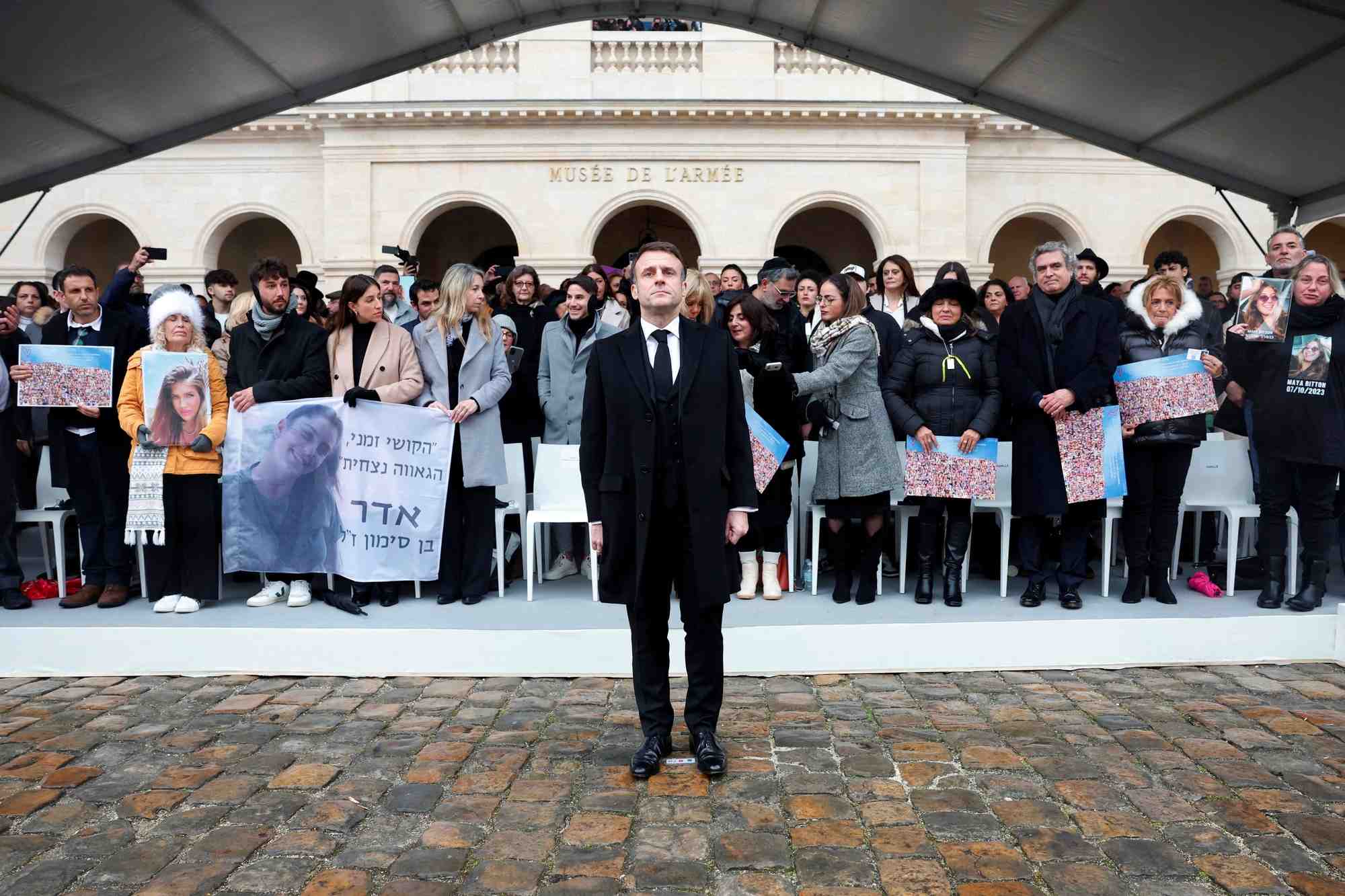 Ceremonie d'hommage aux victimes francaises des attentats du hamas a paris