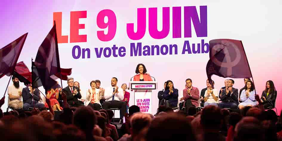 Manon Aubry, tête de liste LFI.