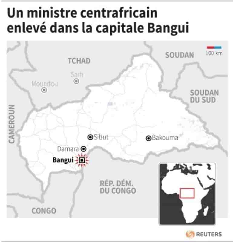 Un ministre centrafricain enleve dans la capitale bangui