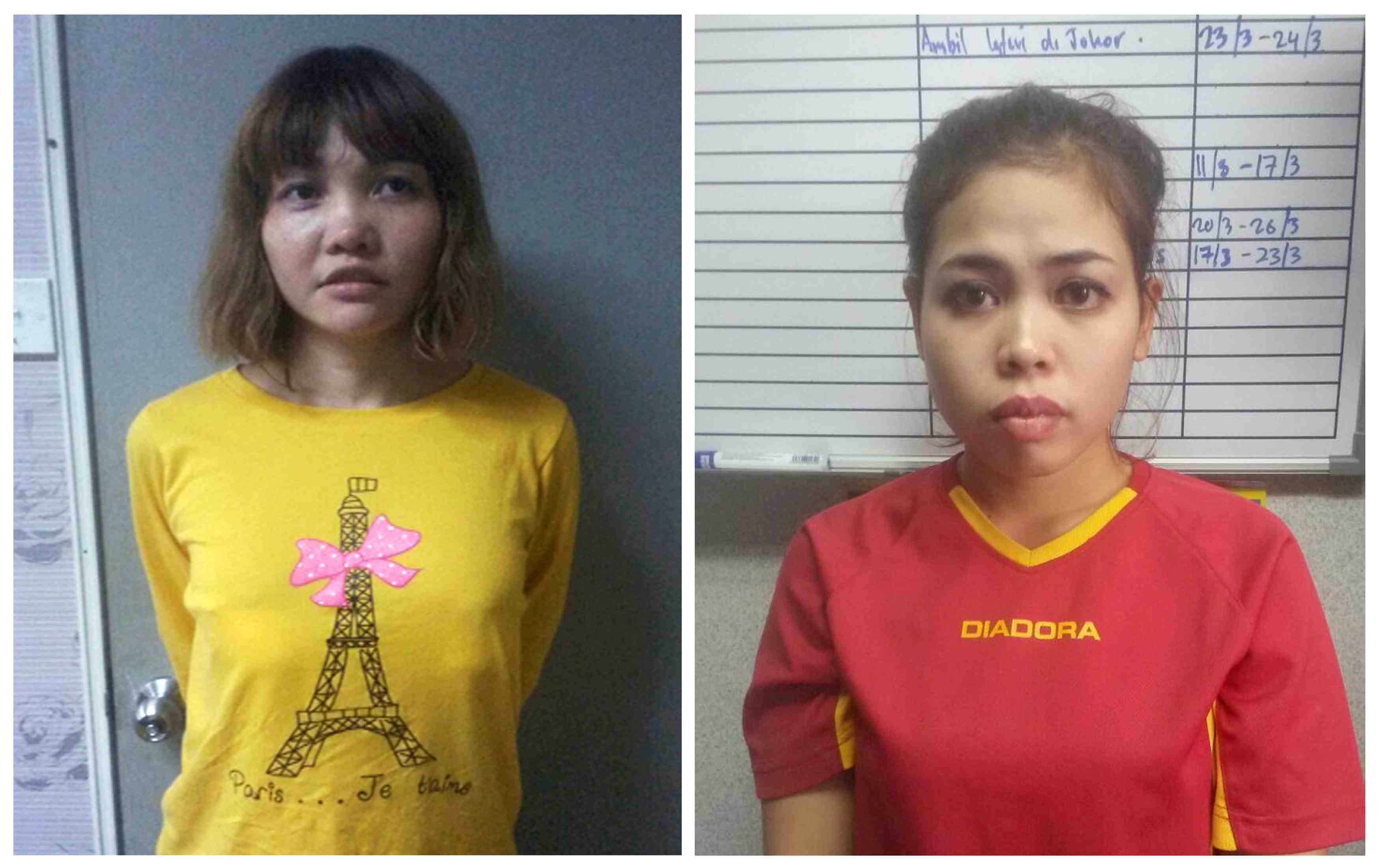 Deux femmes inculpees du meurtre de kim jong-nam en malaisie