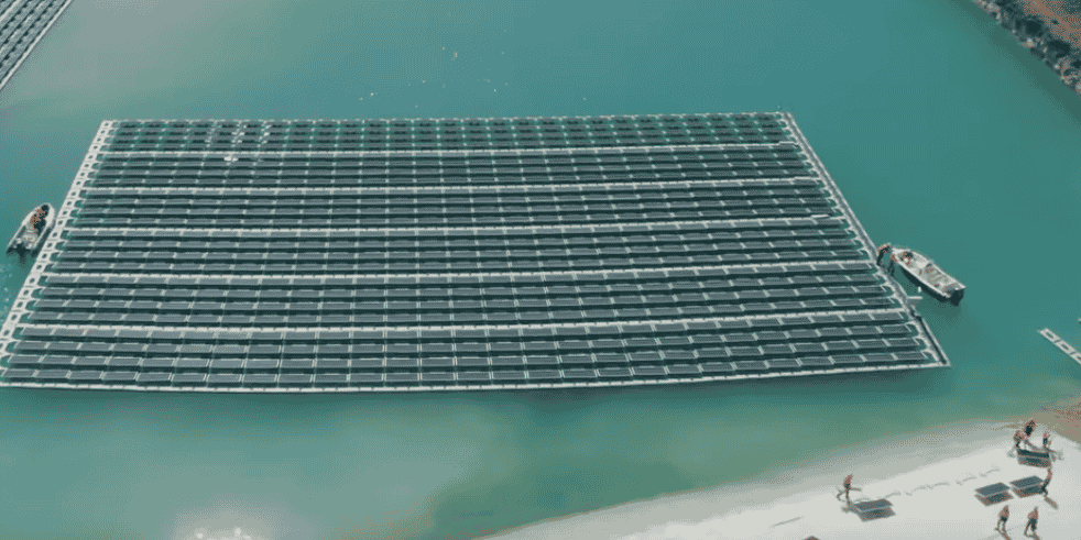 Centrale flotovoltaïque Sergies