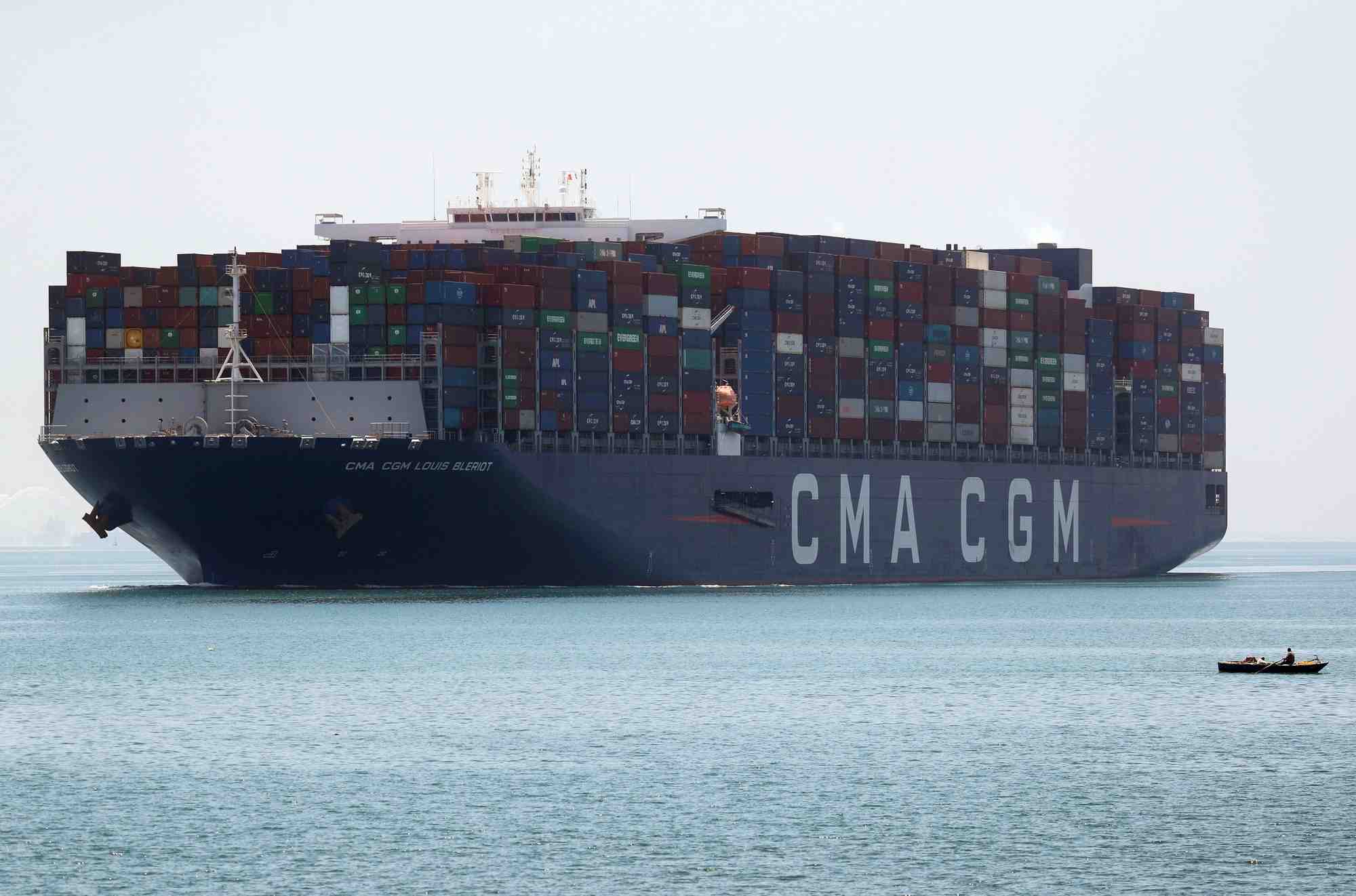 Un porte-conteneur de CMA CGM