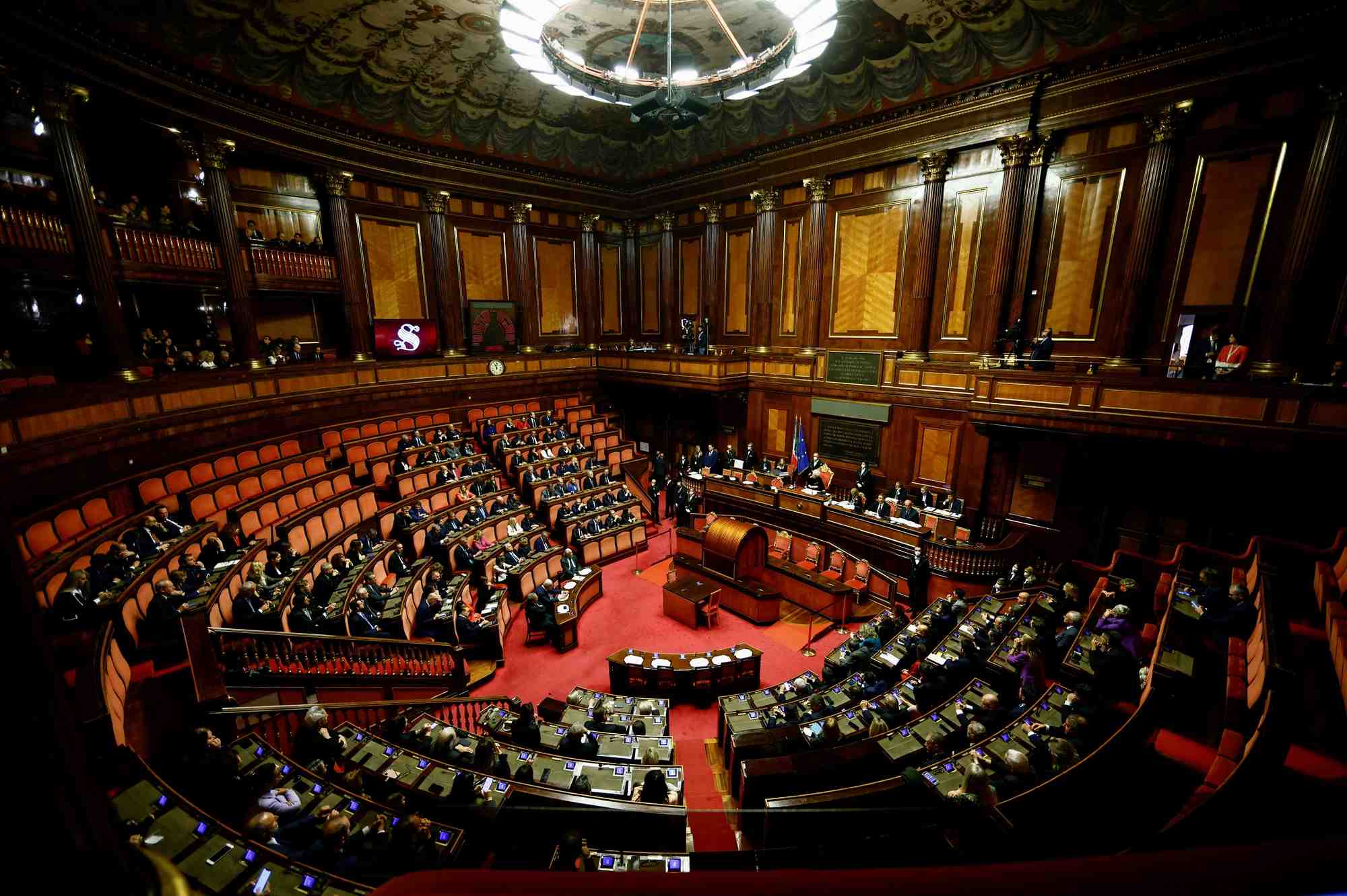 Vue de la chambre haute du parlement italien