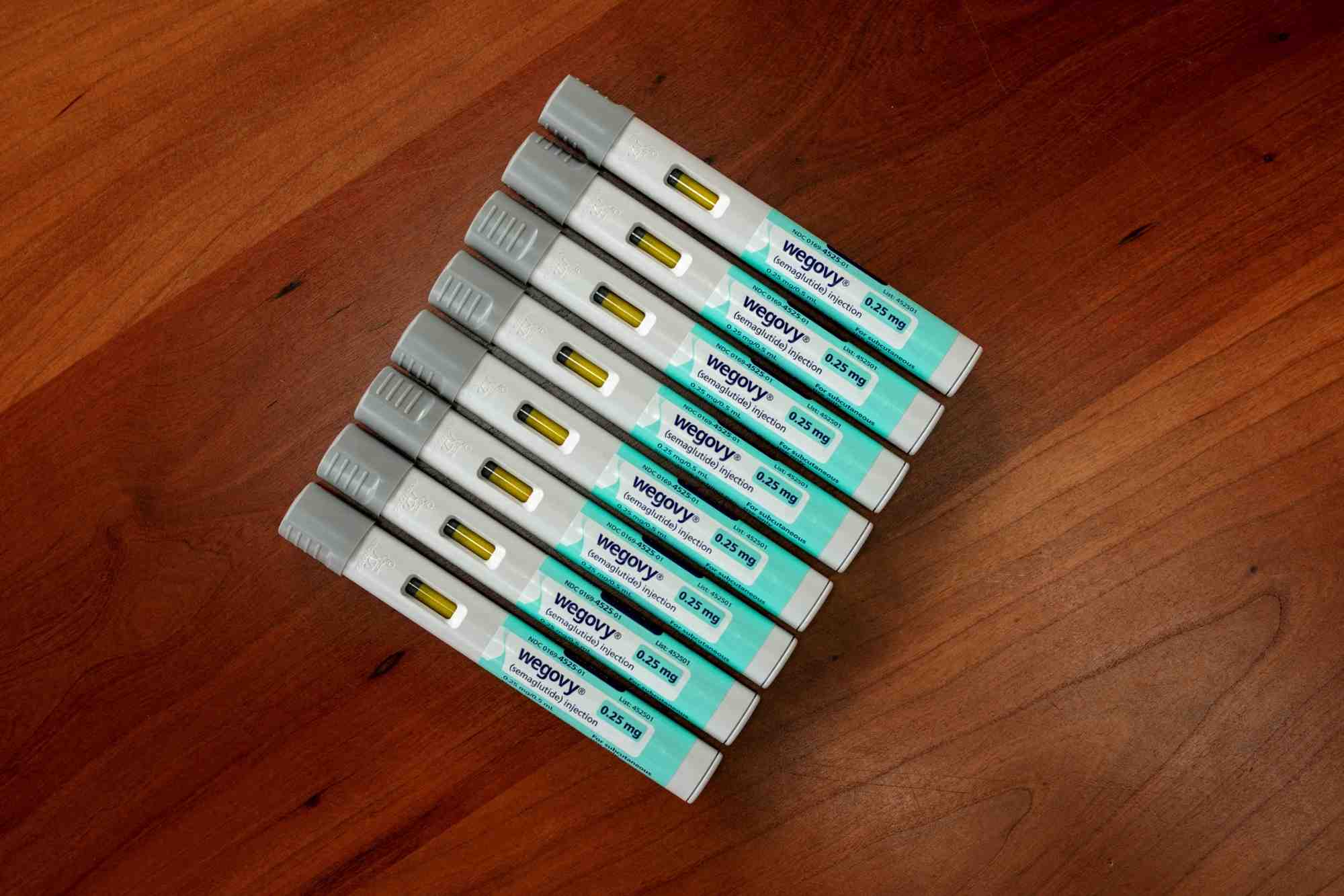 Photo d'archives d'une selection de stylos injecteurs pour le medicament amaigrissant wegovy a chicago, aux etats-unis