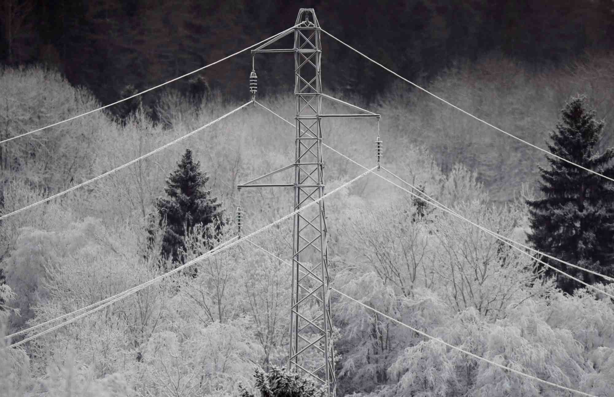 EDF, 6Mo, RTE, électrique, électricité, pylone, hiver, neige, froid, intempéries, météo, fourniture, énergie