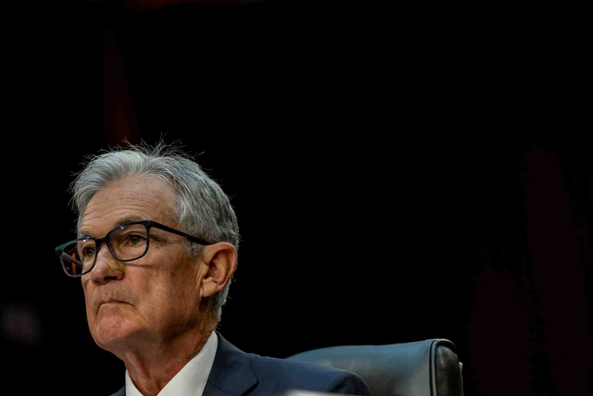 Jerome powell lors de son audition devant le senat americain