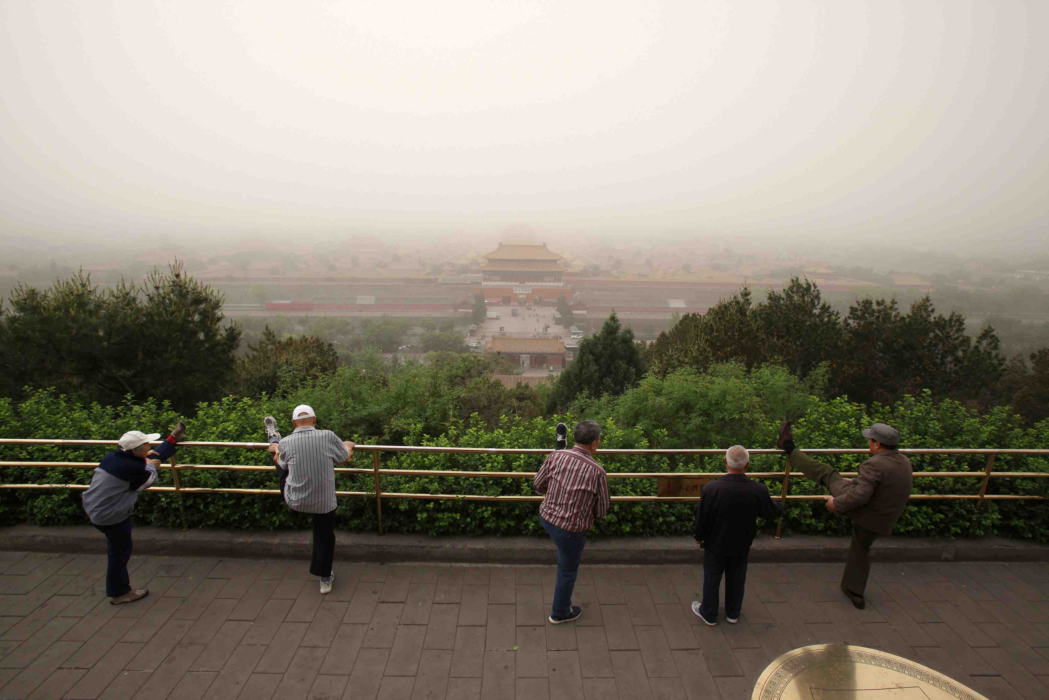 Epaisse tempete de sable du pekin et le nord de la chine