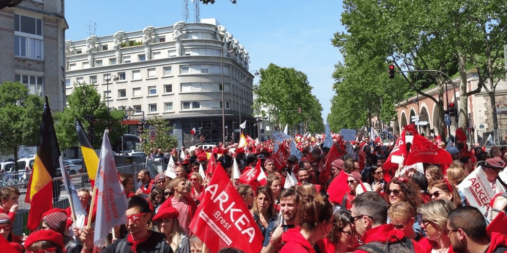 Arkéa manif Bastille