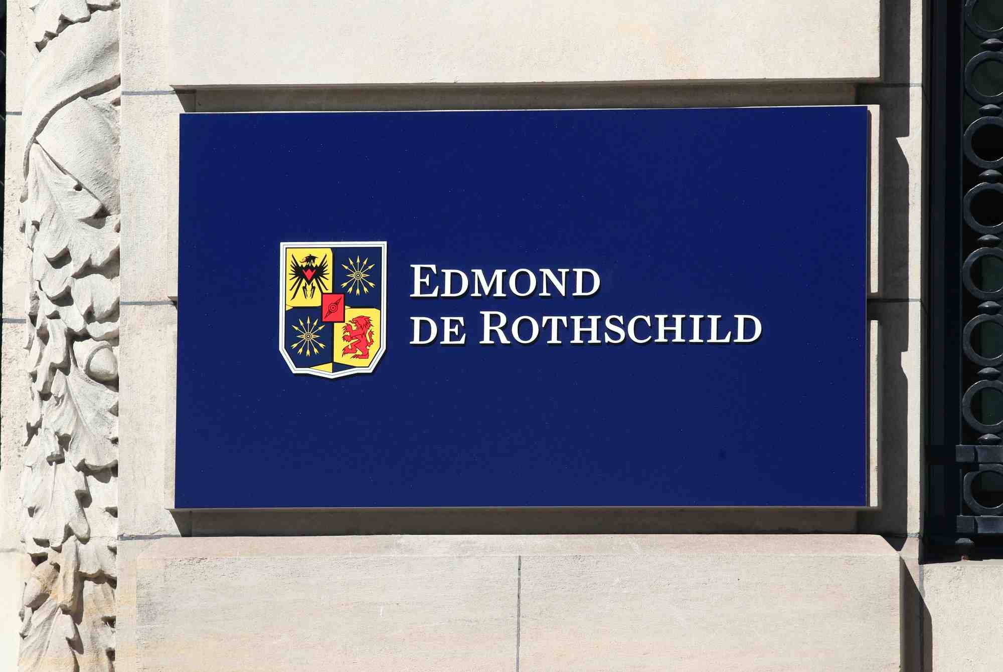 Le logo de la banque edmond de rothschild a geneve