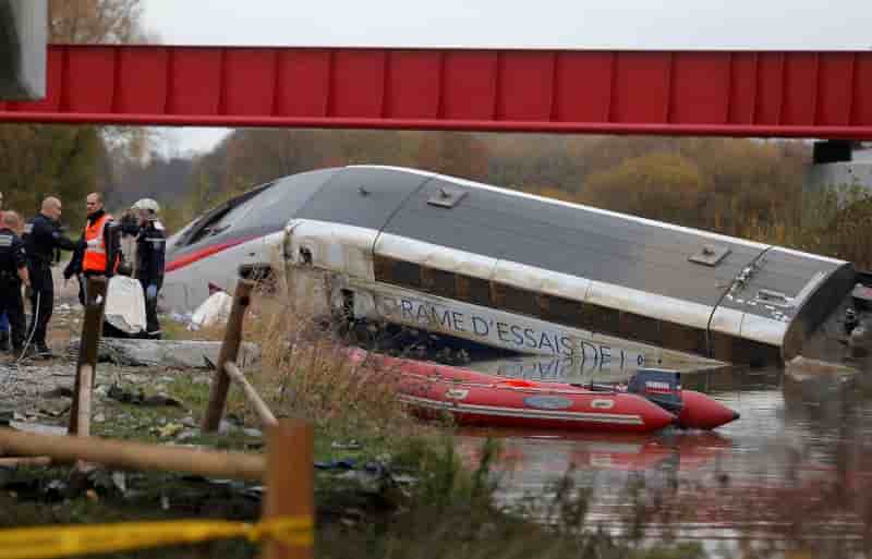 Un tgv d'essai deraille pres de strasbourg
