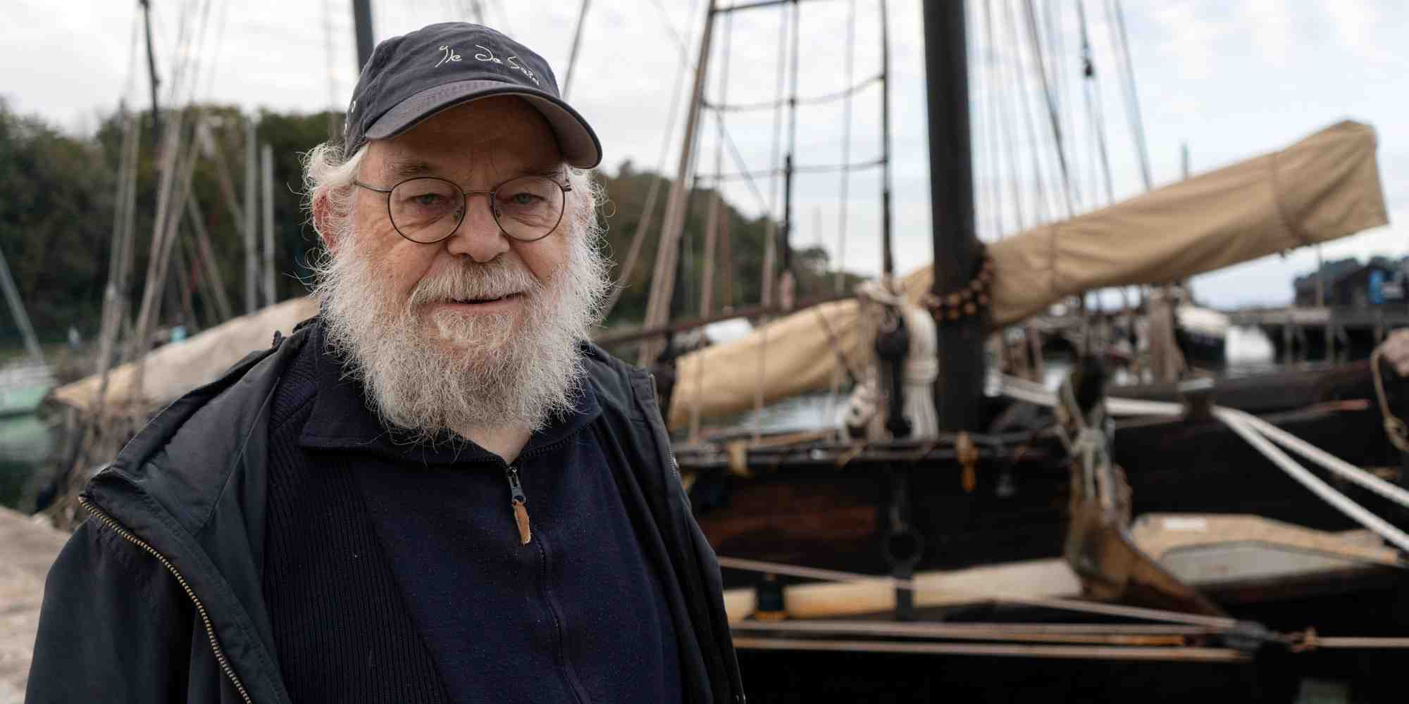 Michel Colleu accompagnait « La Tribune Dimanche » dans ses déambulations sur le port-Rhu, à Douarnenez, en octobre 2024.