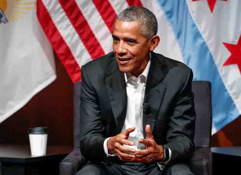 Obama ne mentionne pas trump pendant sa premiere apparition depuis le 20 janvier
