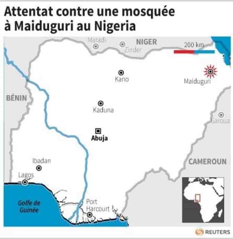 Attentat contre une mosquee a maiduguri au nigeria