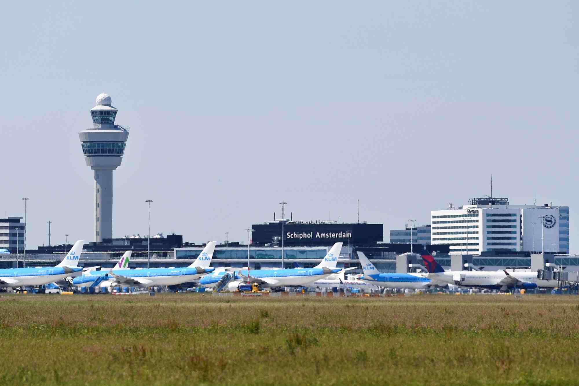 Vue generale de l'aeroport de schiphol a amsterdam