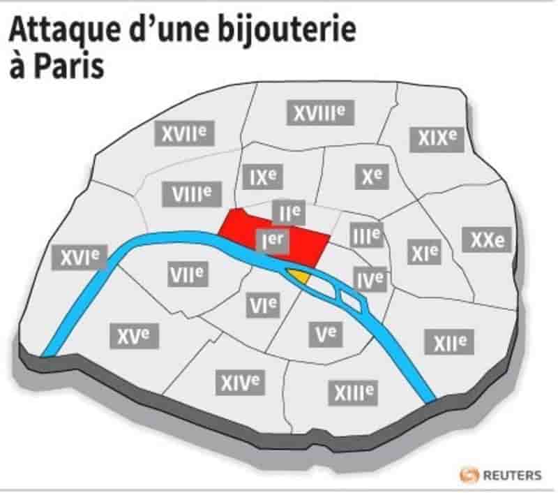 Attaque d’une bijouterie a paris
