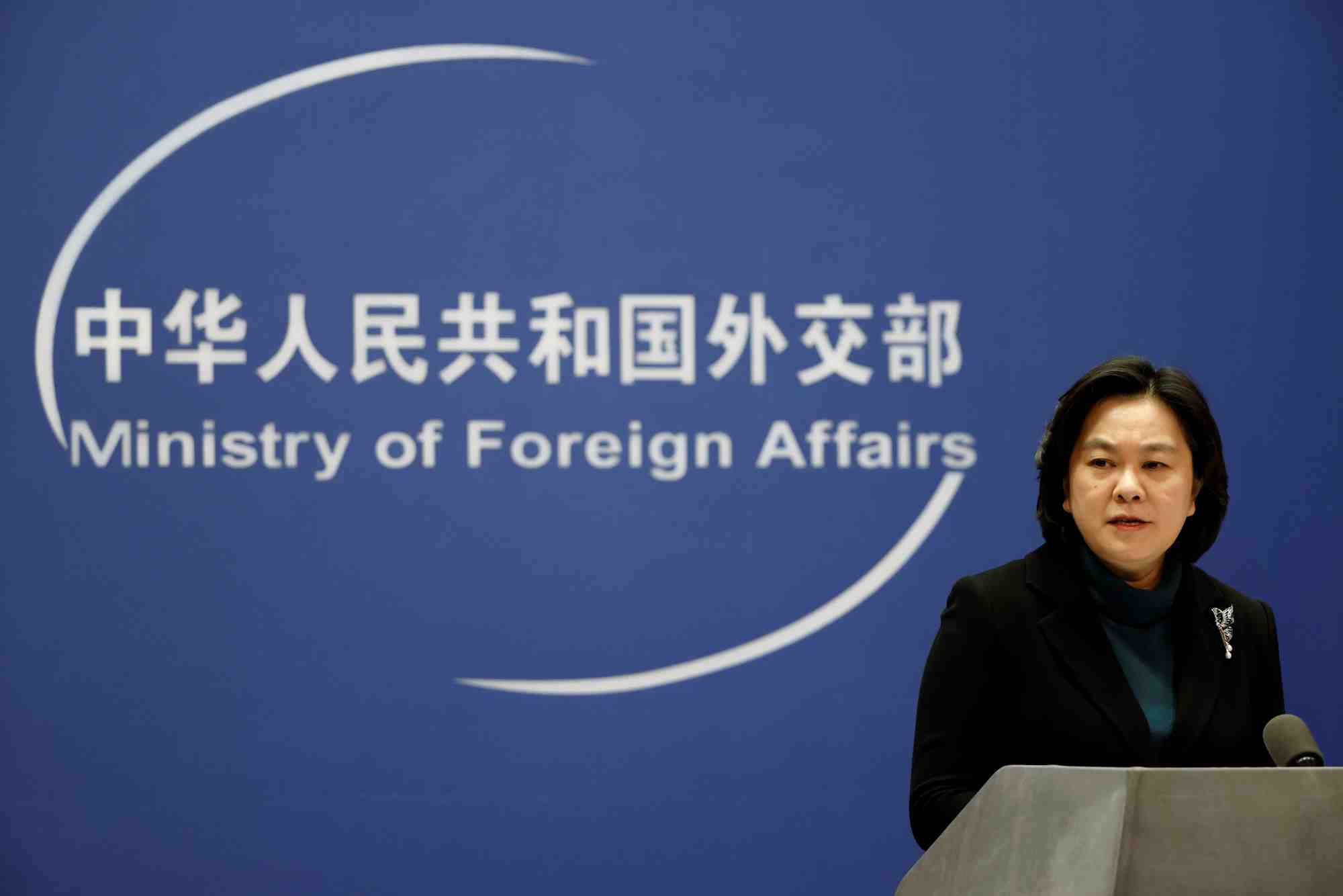 Hua chunying, porte-parole du ministere chinois des affaires etrangeres a pekin
