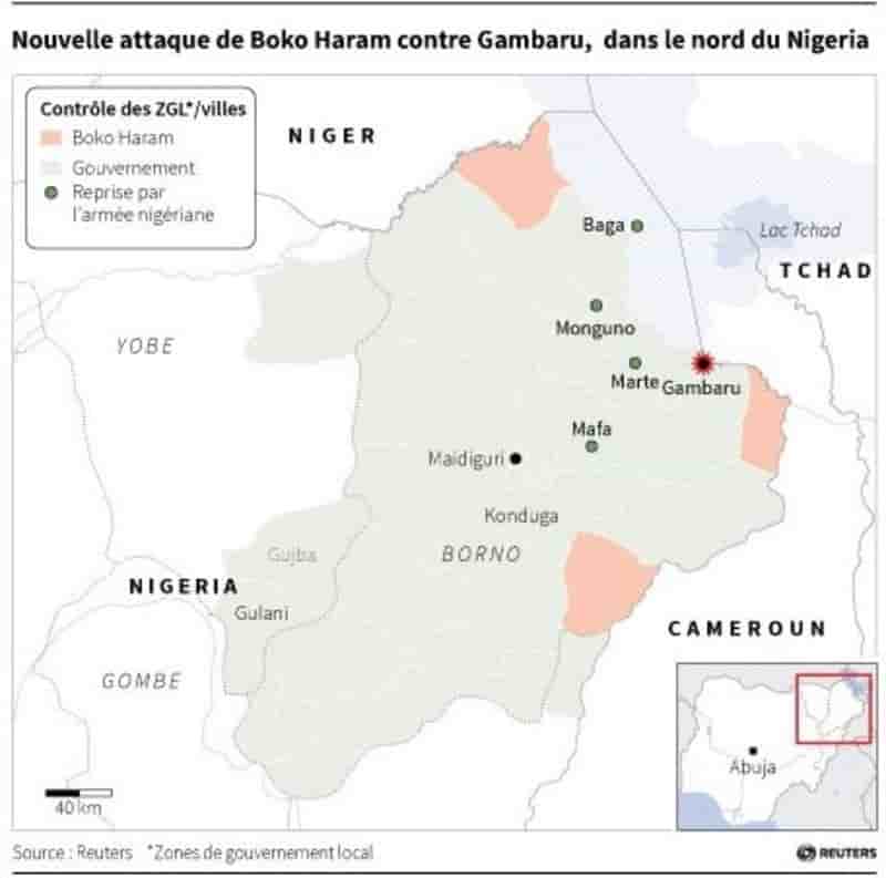 Nouvelle attaque de boko haram contre gambaru, dans le nord du nigeria