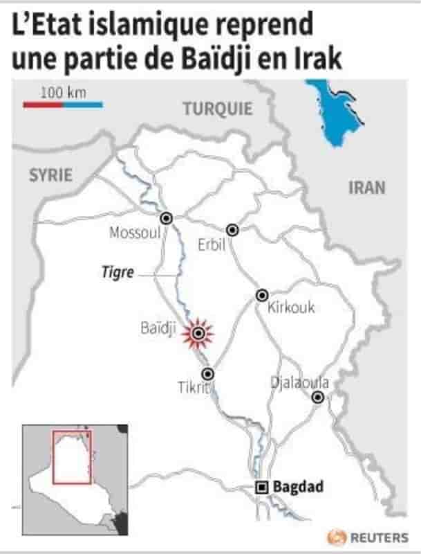 L'EI reprend une partie de la ville de Baïdji en Irak