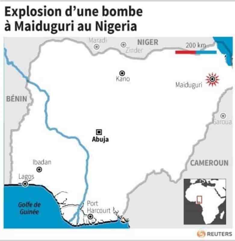 Explosion d’une bombe a maiduguri au nigeria