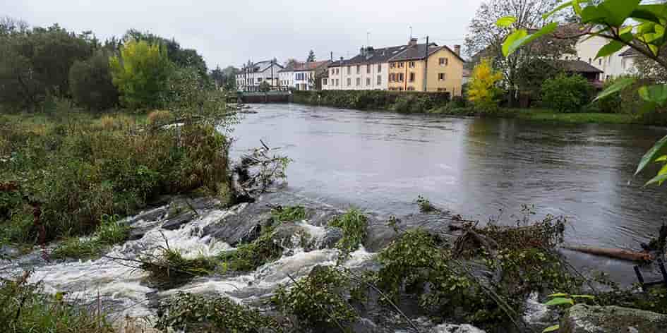 La vallée de la Vologne, 40 ans après le meurtre du petit Gregory Villemin. Lieu de découverte du corps de Gregory ligote dans la Vologne à Docelles. Le 03/10/2024.