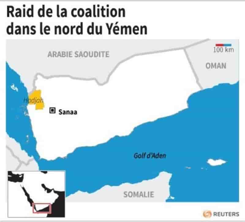 Raid de la coalition dans le nord du yemen