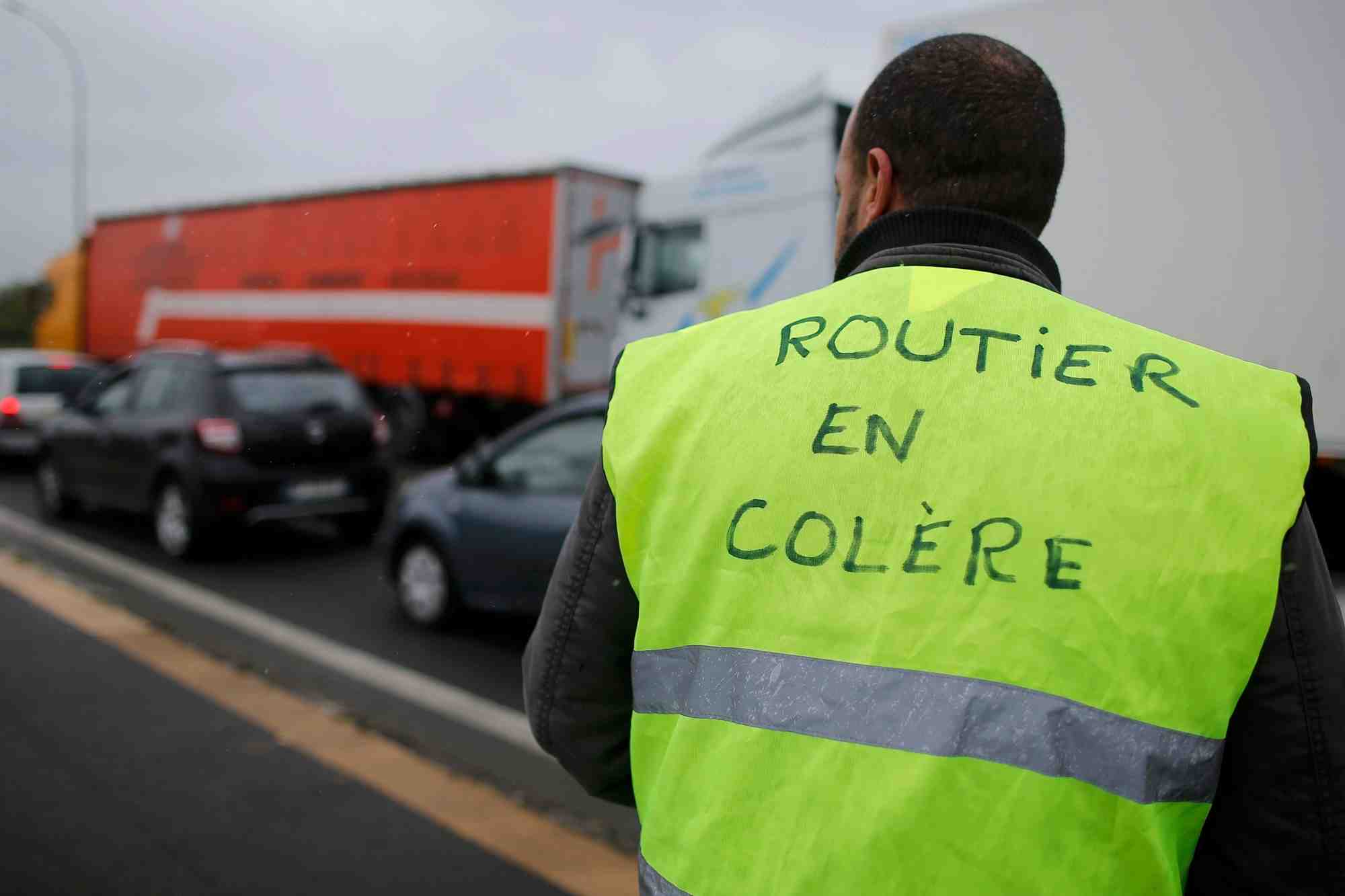 Routiers et cheminots en greve