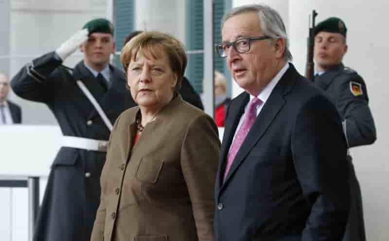 Merkel et juncker ont discute de la crise en catalogne