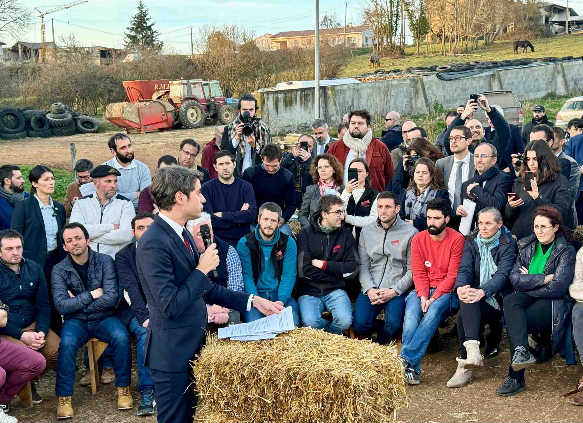 Gabriel Attal ce vendredi à Montastruc-de-Salies (Haute-Garonne)