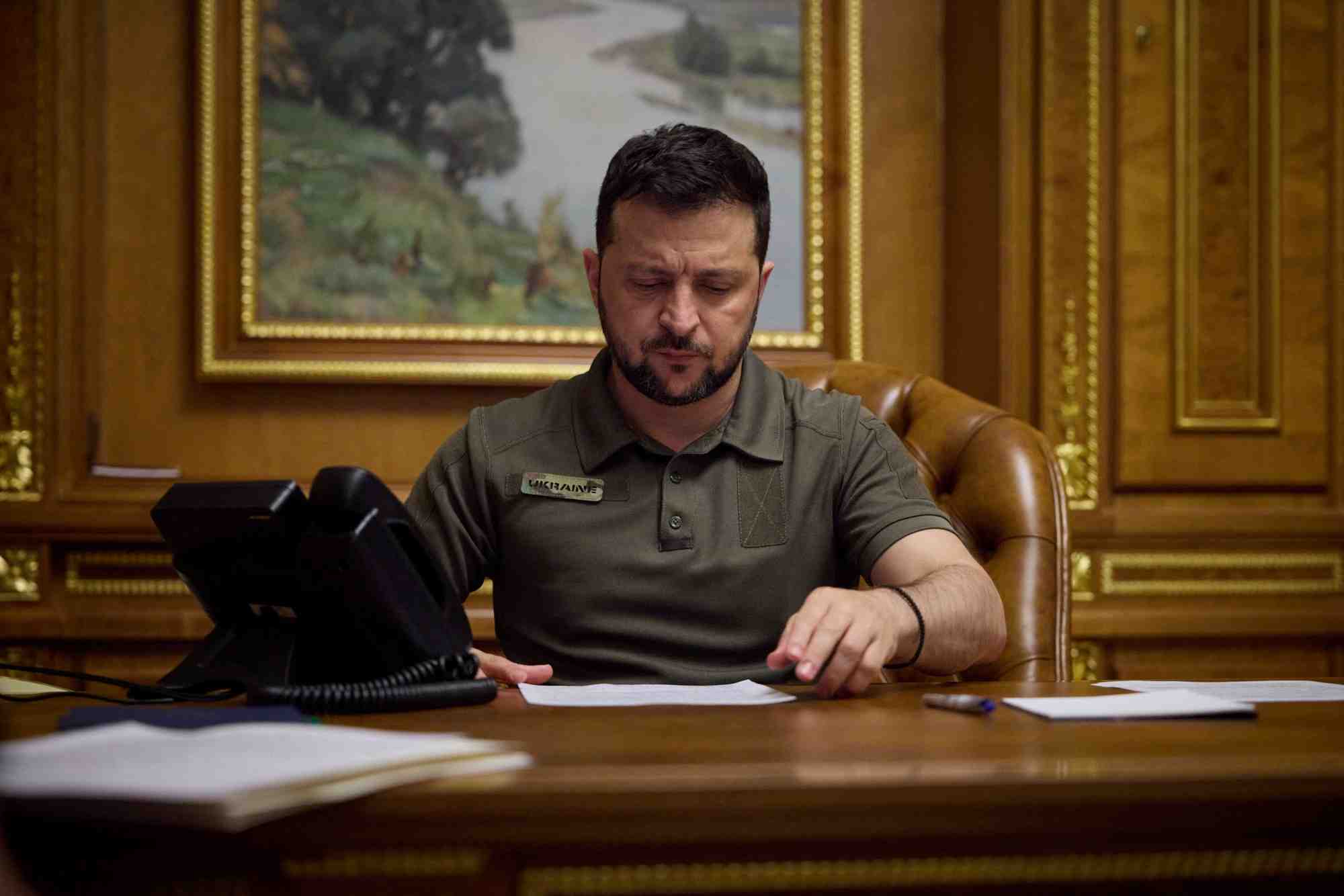 Le president ukrainien volodimir zelensky a kyiv
