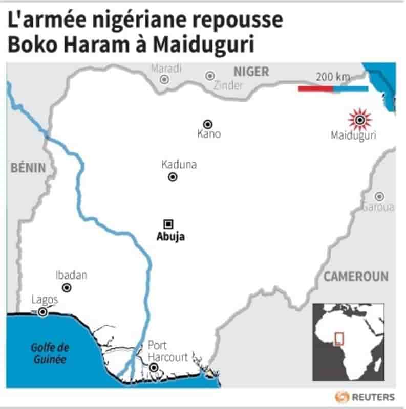 L'armee nigeriane repousse boko haram a maiduguri