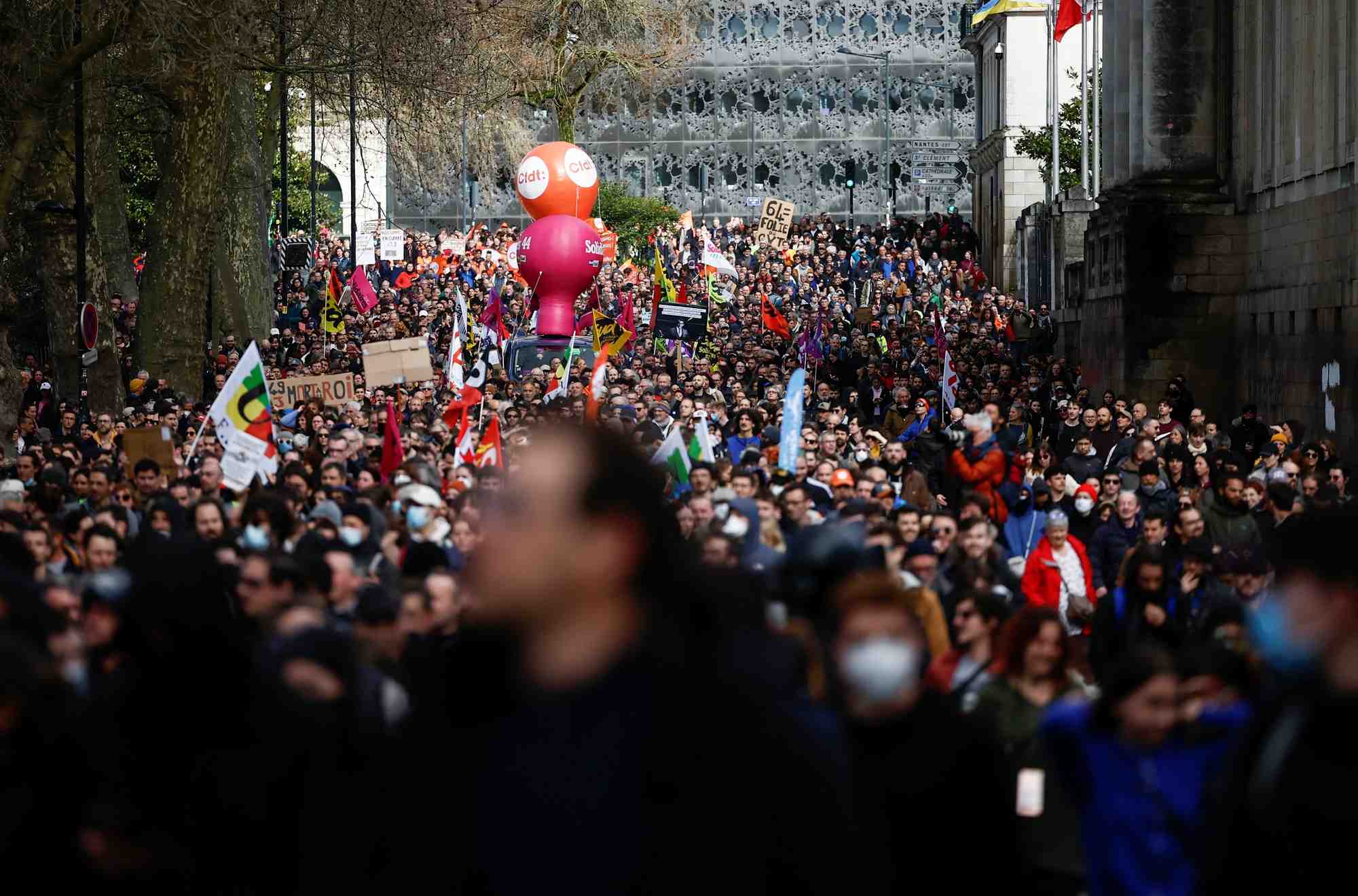 Manifestation a nantes contre la reforme des retraites