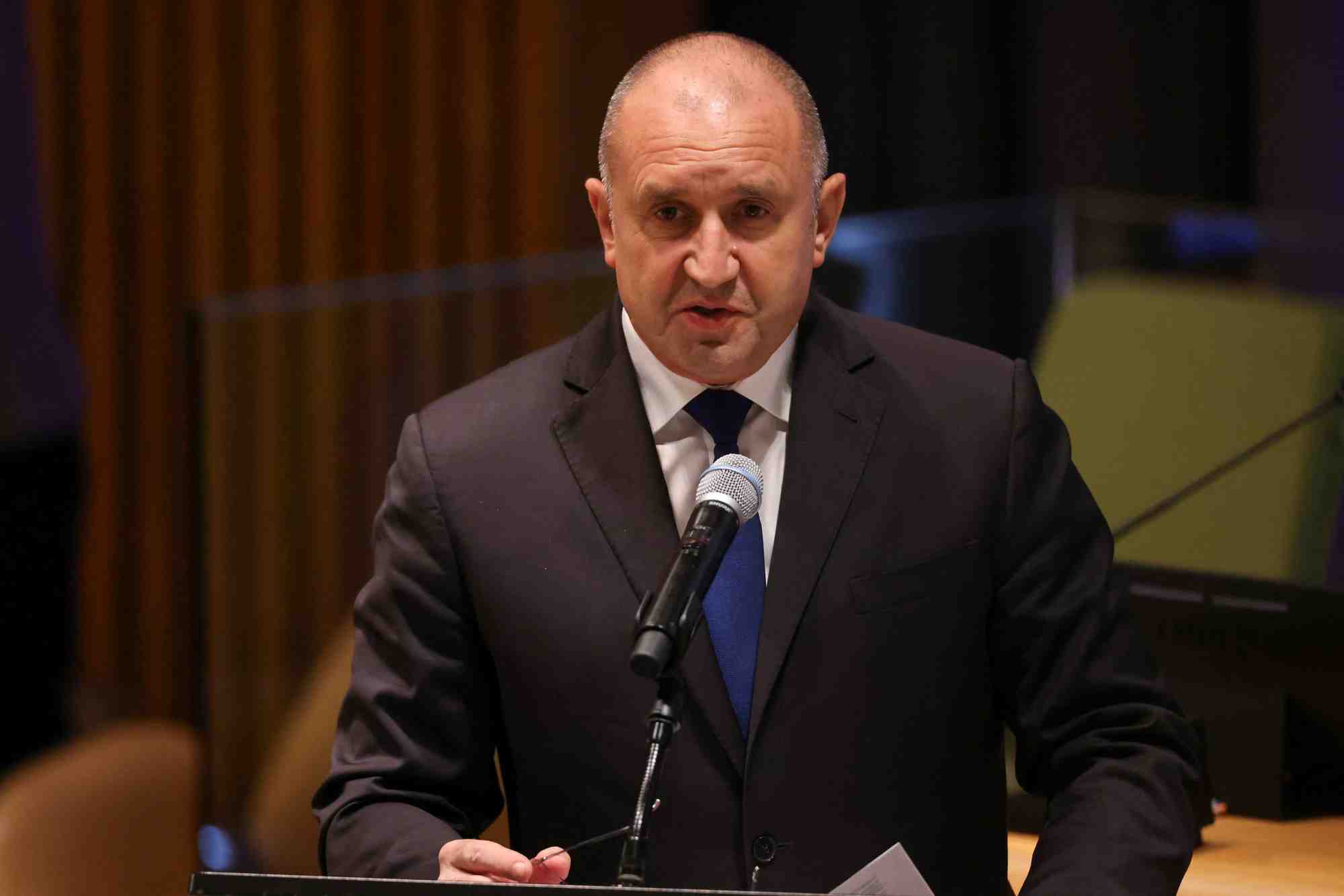 Rumen radev, president de la bulgarie, lors du sommet sur les objectifs de developpement durable (odd) au siege des nations unies a new york