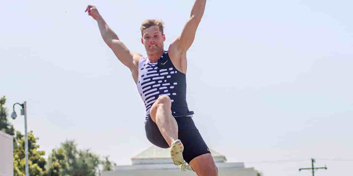 Kevin Mayer à San Diego (Californie), en mars.