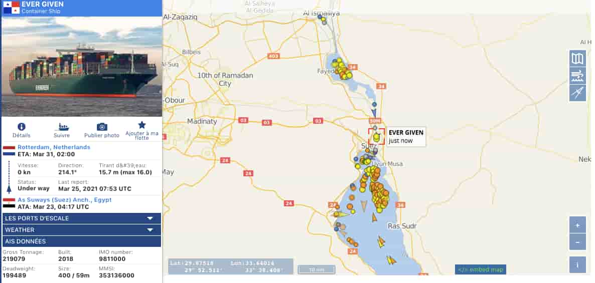 vesselfinder, suez