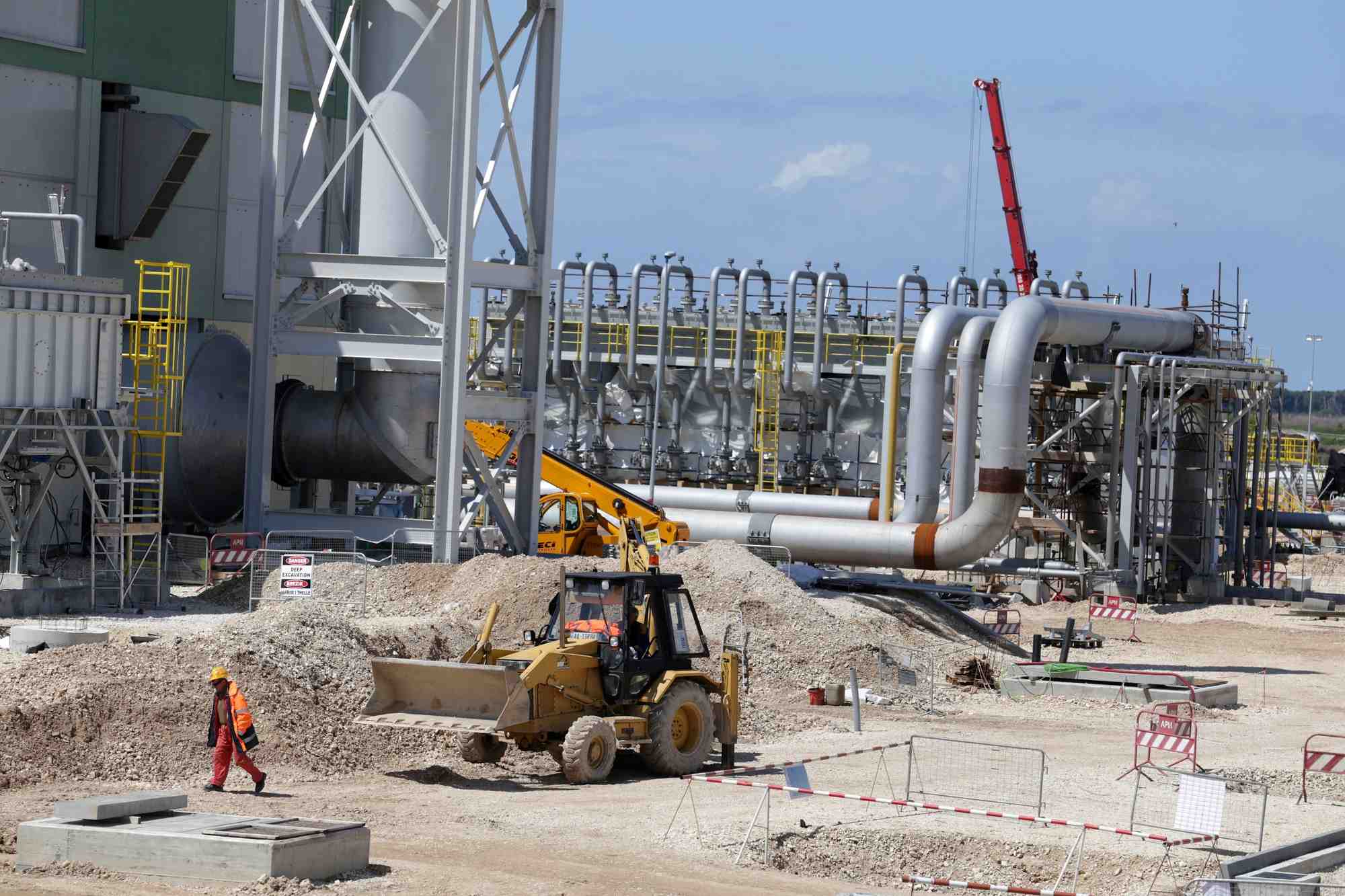 Photo d'archives d'une station de compression du trans adriatic pipeline (tap)