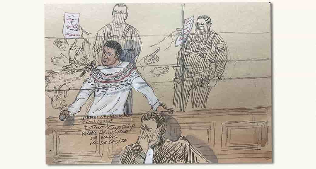 Le terroriste pendant son procès devant la cour d’assises spéciale de Paris, jeudi 27 février 2025.