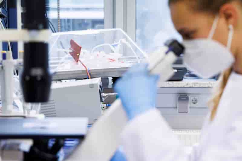 Un employe debavarian nordic dans un laboratoire a martinsried