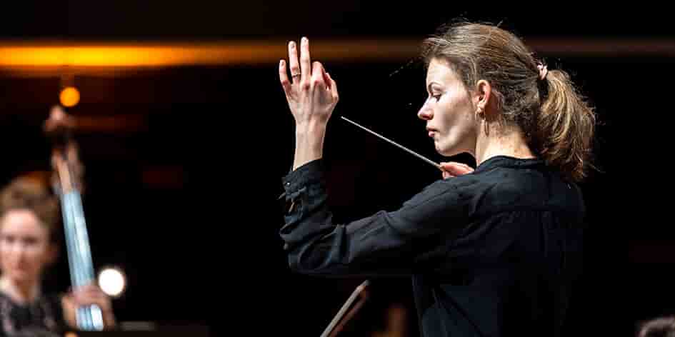 La Polonaise Anna Sulkowska-Migon, 1er prix du concours en mars 2022, lors de la finale.