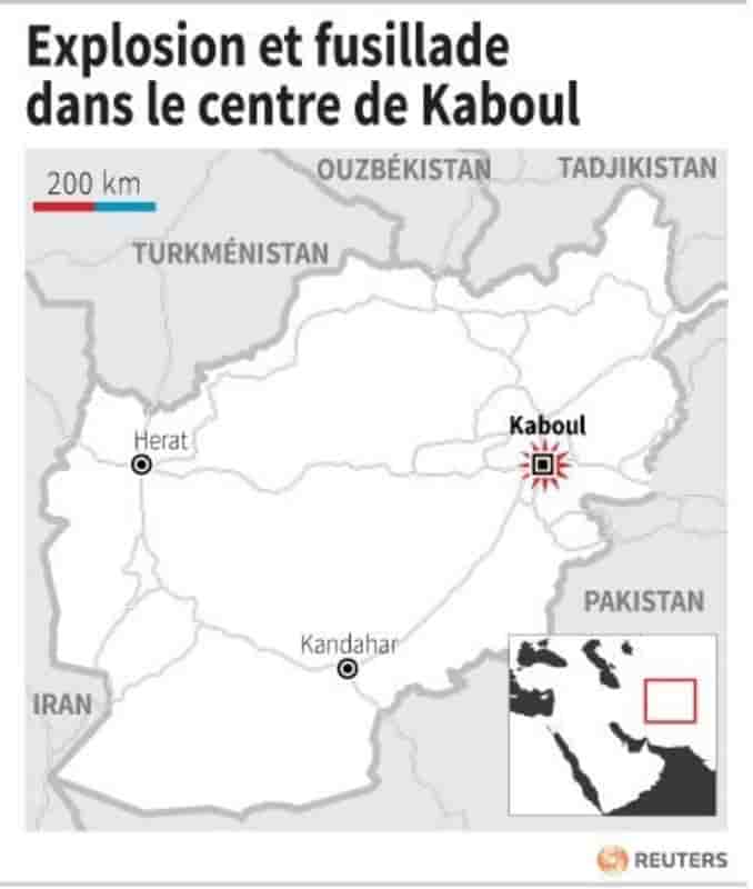 Explosion et fusillade dans le centre de kaboul