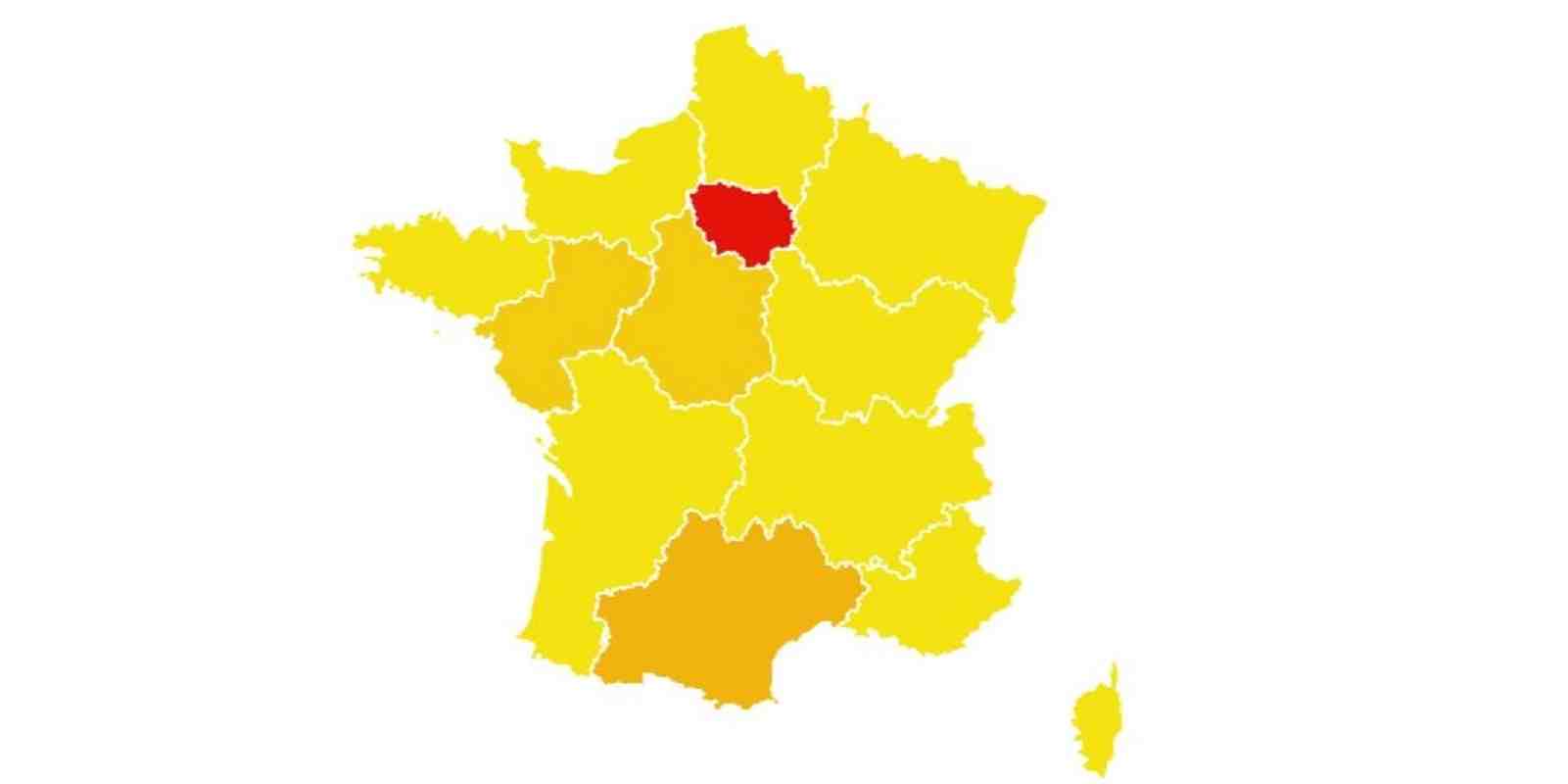Carte de France PSE