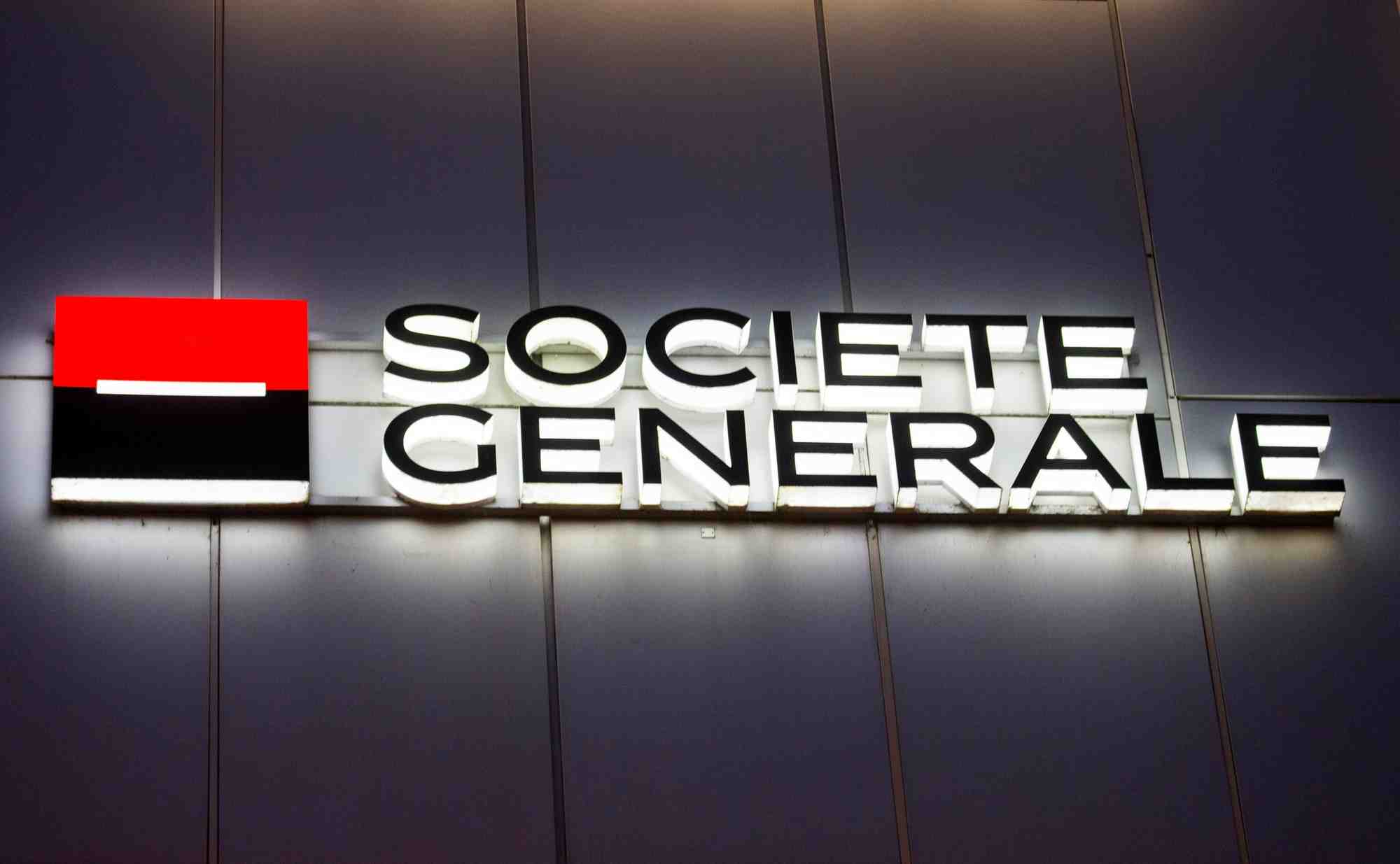 Le logo de societe generale photographie a zurich, en suisse