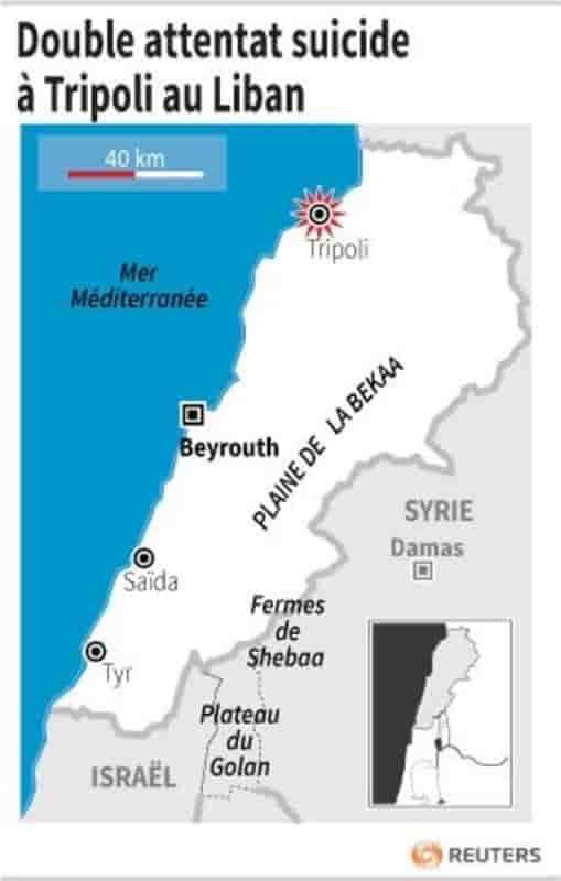 Double attentat suicide a tripoli au liban