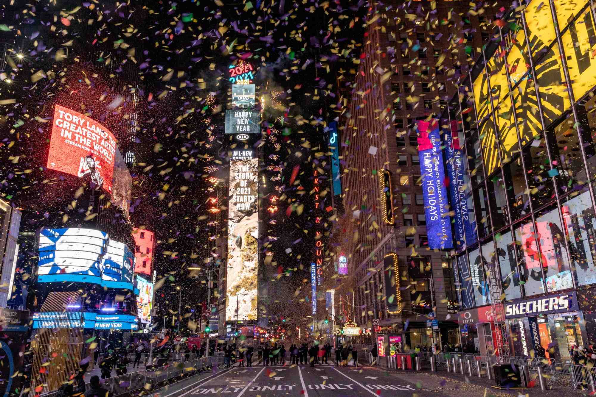 New york: comite restreint a times square pour le passage en 2021
