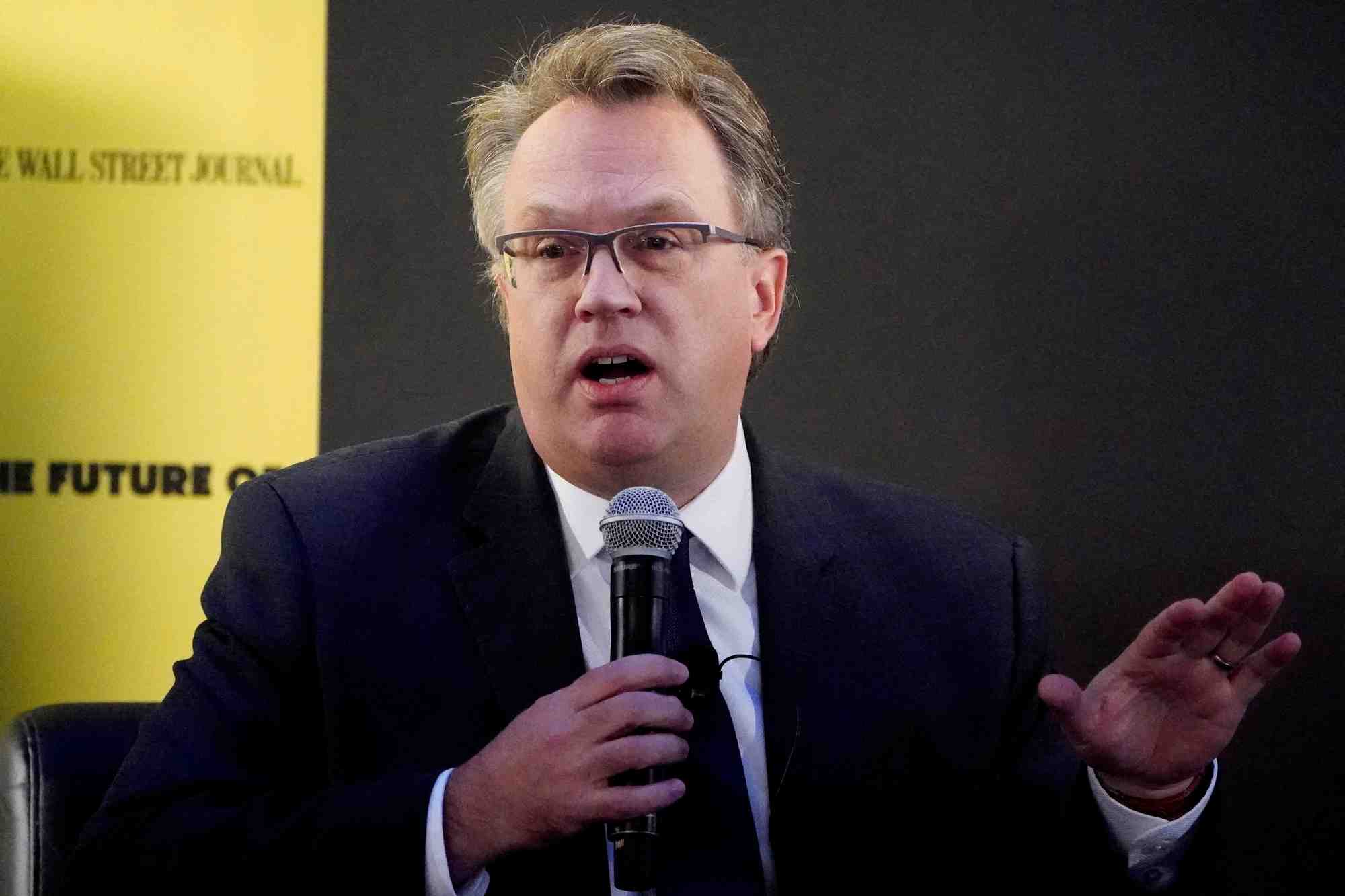 Le president de la fed de new york, john williams, s'exprime lors d'un evenement a new york