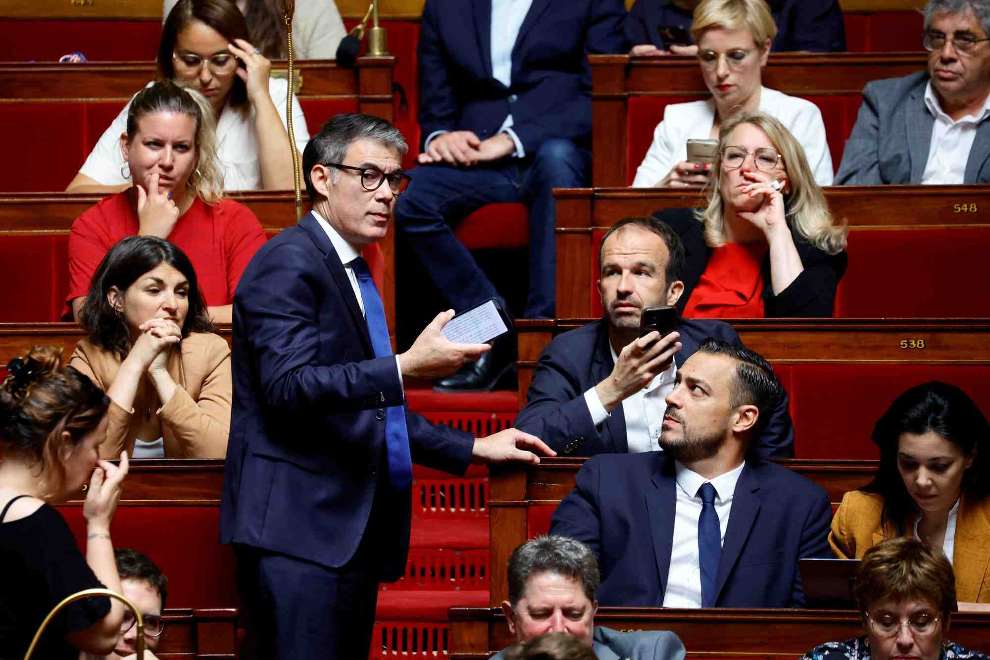 Le depute olivier faure du parti socialiste a l'assemblee nationale a paris, en france