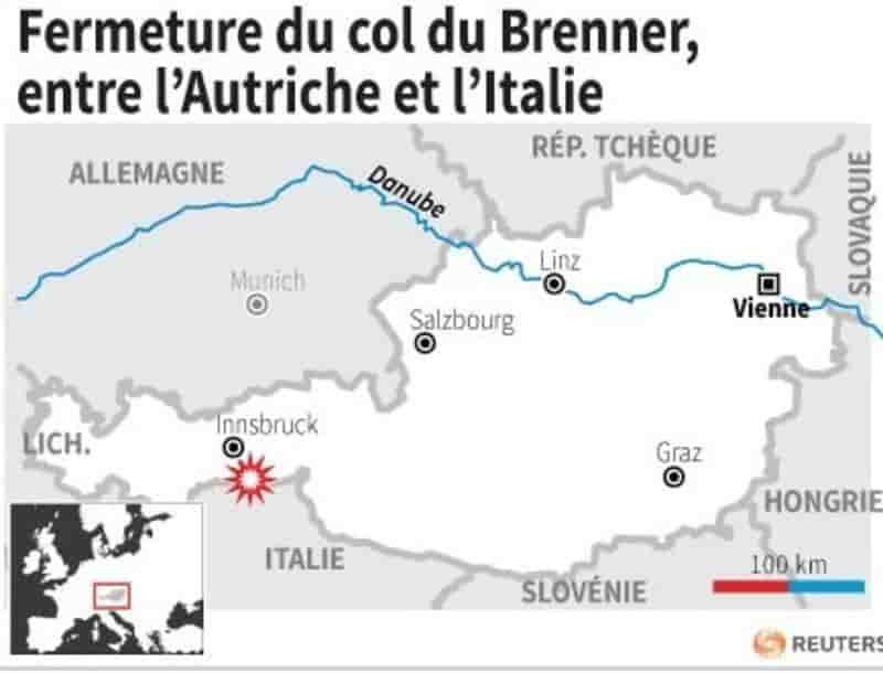 Le col du brenner ferme pour desamorcer une bombe