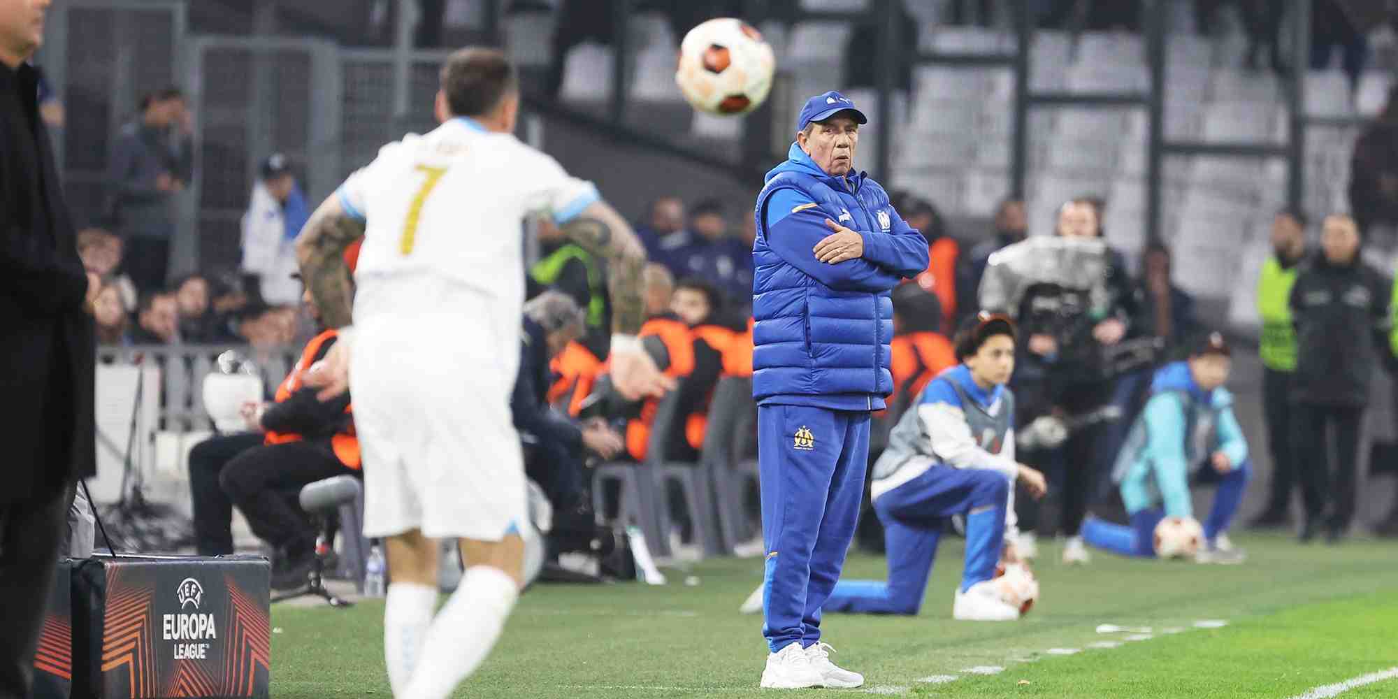 Jean-Louis Gasset lors du match OM-Shakhtar Donetsk, jeudi.